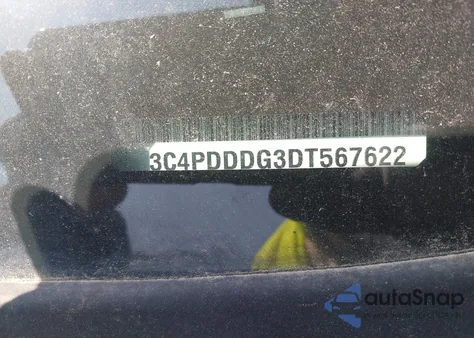 2013 Dodge Journey Crew из США, поврежденный, VIN 3C4PDDDG3DT567622